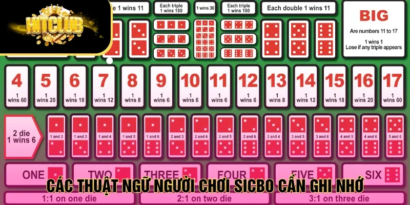Các thuật ngữ người chơi Sicbo cần ghi nhớ